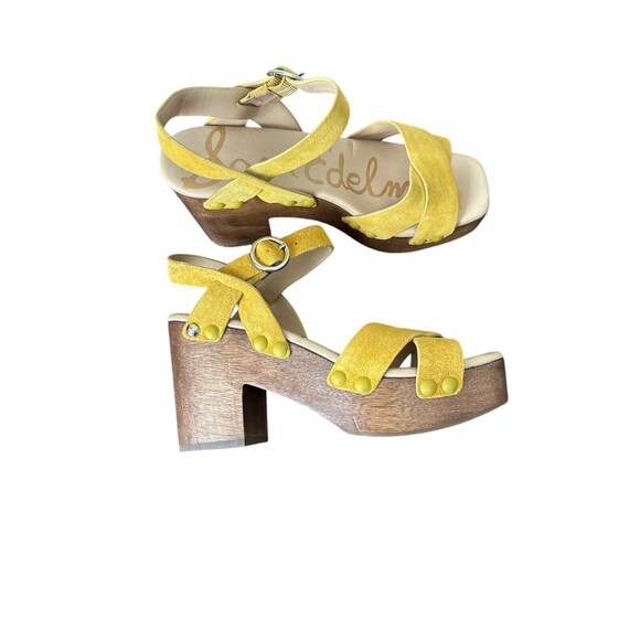 Sam Edelman Josephine Platform Shoe Size 6.5 Mustard Yellow - Picture 2 of 5